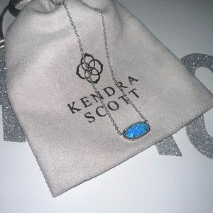 Elisa Silver Pendant Necklace in Blue